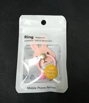 

Simple Retail Zipper plastic Bag with Hang Hole for Mobile Phone Smartphone Stand Holder Finger Ring Holder