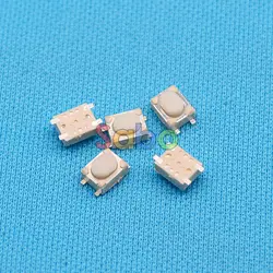 Бесплатная доставка 50 шт. SMD 4PIN 3x4x2.5 мм Белый Тактильные Такт Кнопка Микропереключатель Мгновенный