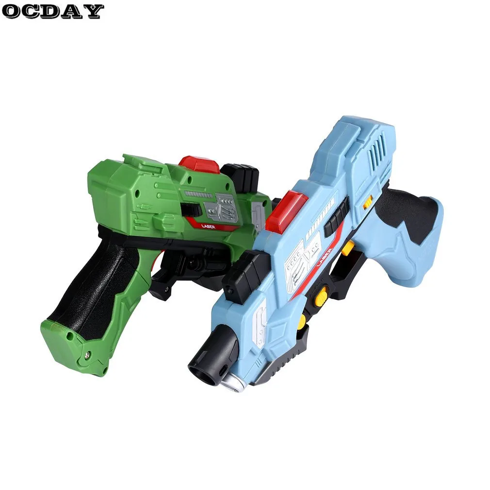 

2Pcs Digital Electric Guns Toy Laser Tag With Flash Light Sounds Effect Live CS Battle Shooting Game New Year Toys for Children
