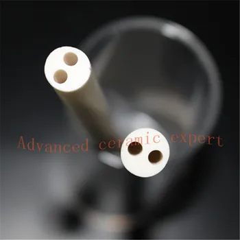 

99.5%Al2O3 High Thermal Corundum Tube 4.0*1.2*10mm/Round Double-Bore Alumina Tube/Insulating Ceramics For Thermocouple Sensors