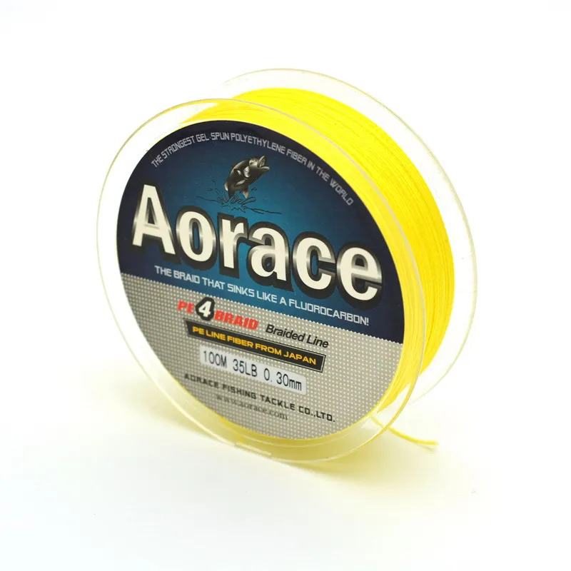 Aorace Fishing Line Multifilament 100M Super Strong PE Braided Fishing Line 4 Strands Linha De Pesca Fishing Tackle Fishing Tool