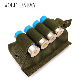 

WOLF ENEMY New 600D Nylon Single Molle Open 5.56mm Magazine Pouch with 4 Rounds 12 Gauge Shotgun Shells