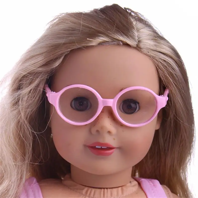 Accessories for Dolls Stylish Plastic Round Frame Glasses Sunglasses