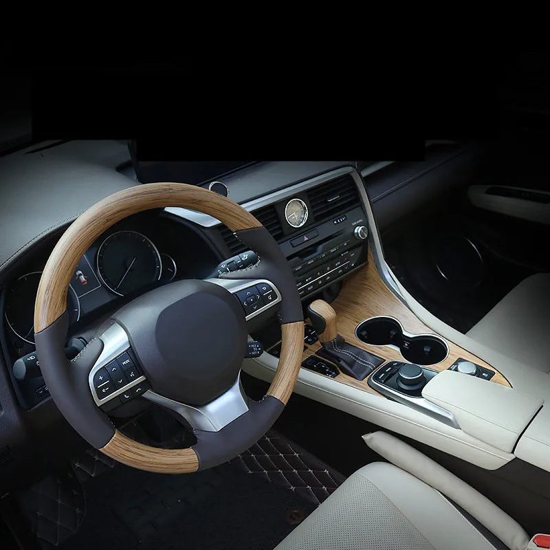 

Imitation Wooden Stainless Steel Shift Top Cover Cup Storage Box /Gear Panel Frame For Lexus RX200T RX450H Z2EA1298