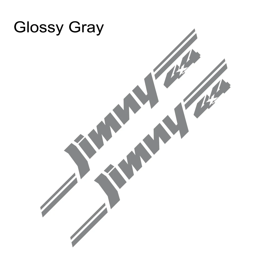 Стильные автомобильные наклейки, боковые двери, авто спортивные графические наклейки, виниловые DIY украшения, тюнинг, Стайлинг для SUZUKI Jimny, автомобильные аксессуары - Название цвета: Glossy Gray