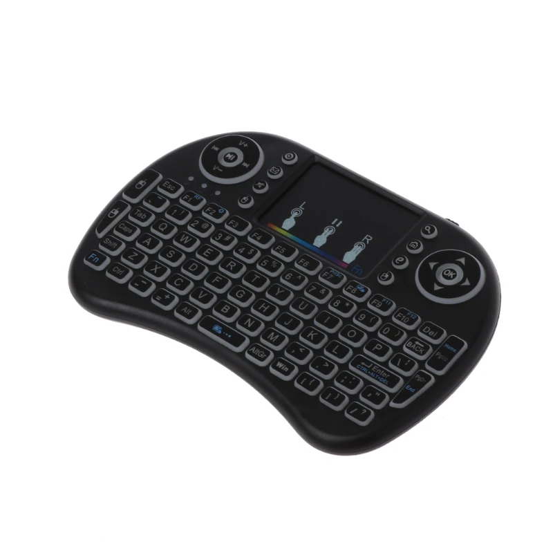 7 цветов с подсветкой i8 Беспроводная клавиатура 2,4 ГГц тачпад Fly Air mouse PC tv PS3