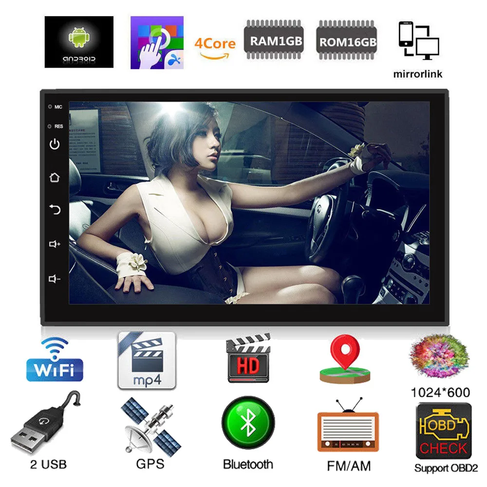 Android 8,1 2 Din coche Radio MP5 Player 7 \