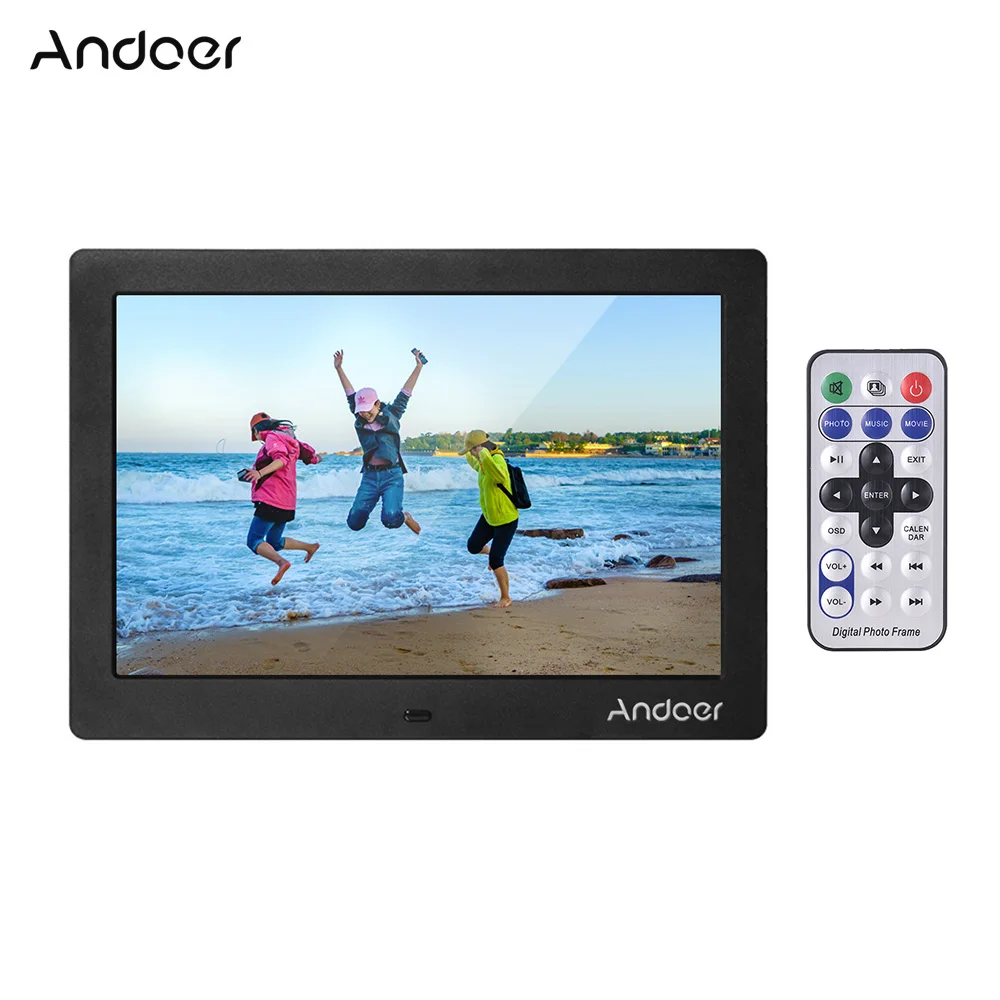 Andoer 10 Inch Digital Photo Frame IPS Full View Screen Eletronic Photo