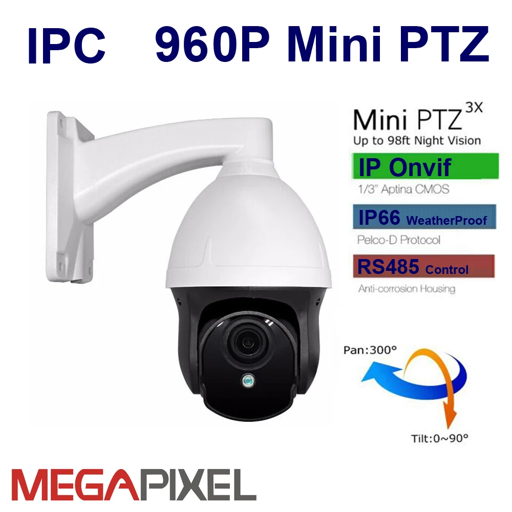Купольная камера видеонаблюдения IP скоростная мини PTZ 1080 P сетевая
