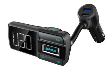 

Bluetooth 5.0 FM Transmitter Dual USB Ports 1.77" LED Display Wireless Radio Adapter Car Kit Aux Modulator Bluetooth Car Charger