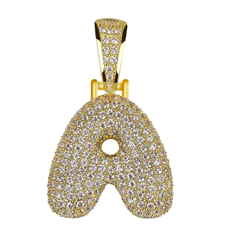 Модное A-Z 26 ожерелье с подвеской в виде буквы s унисекс женское мужское золотое ожерелье из нержавеющей стали со стразами - Окраска металла: N036-A
