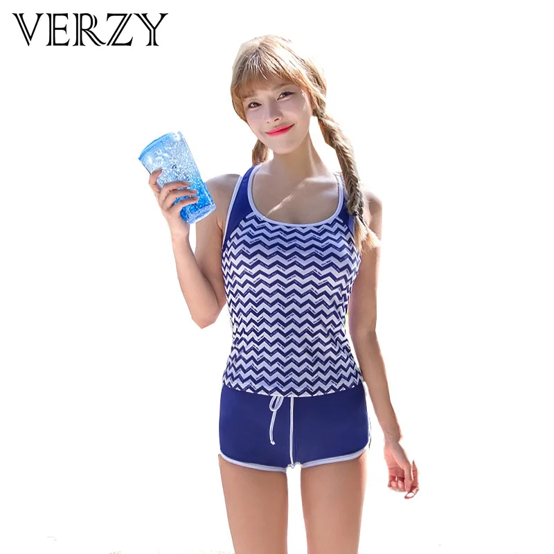 

2017 Tankini Set Women Two Pieces Set Swimsuits Low Neck Swimwear Girls Swim Suit Ladies Swimming Suits Padding Vest+Shorts Tied