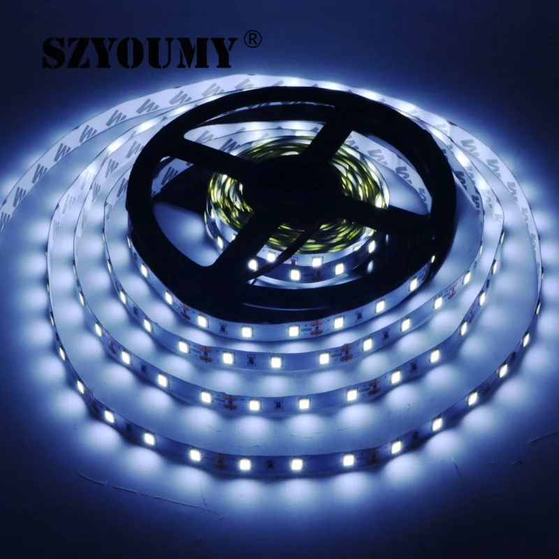 SZYOUMY 5 м Светодиодные ленты 5630 SMD-Водонепроницаемый 300 светодиодный s Яркий, чем 5050 DC 12 В холодной/ теплый белый/синий/красный/зеленый