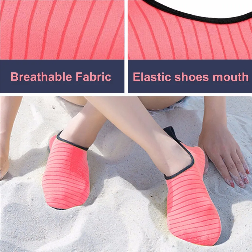 Casual Taille 2018 Chaussures Hiver Nus Sandalias Appartements Nouveau Ourdoor Noir Rouge Respirant bleu À Rapide Grande rose Pieds De Chaussettes Ciel jaune Aqua L'eau pu rose Séchage Intérieur Femmes wXXRqrY