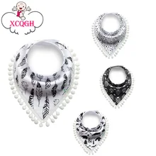 1 шт., хлопковый нагрудник для маленьких мальчиков, Bavoir, шарф с кисточками, бандана с оборками, Нагрудник слюнявчик полотенце, нагрудник для кормления младенцев