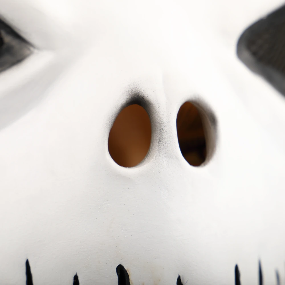 Movie The Nightmare Before Christmas Jack Skellington Cosplay Face Masks Pumpkin King Full Head White Latex Props Halloween Gift (10)