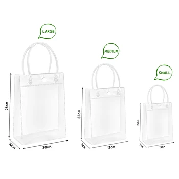 

1/3pcs/set Fashion Clear Tote Bags PVC Waterproof Women Shopping Storage Bags Transparent Cosmetic Shoulder Hangbags Travel Bags