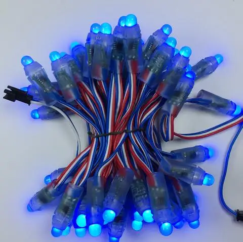 

100pcs/lot WS2811 5V 12V 12mm IP68 waterproof RGB Led pixel Module String Light with WS2801 IC LED Modules