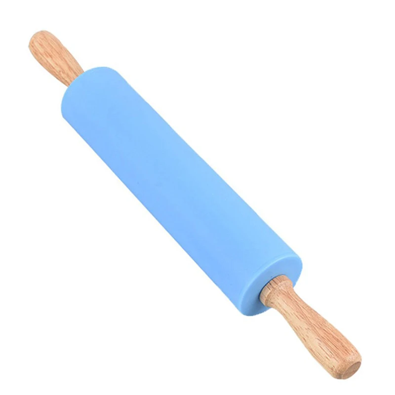non stick wooden silicone rolling pin silicone for kitchen and baking