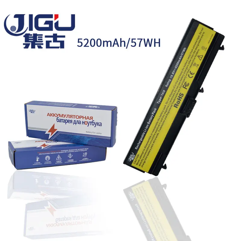 JIGU 6 ячеек Аккумулятор для ноутбука Lenovo ThinkPad W520 L400 L410 L420 L500 L510 L520 SL400 SL410 SL500 SL510 T410