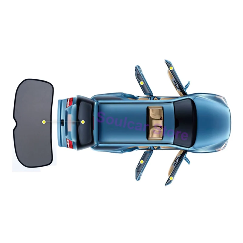 Для HONDA CRV HRV VEZEL URV AVANCIER ODYSSEY JAZZ FIT CITY ACCORD CIVIC магнитный автомобильный солнцезащитный козырек от солнца для двери автомобиля - Color: 1pc rear window