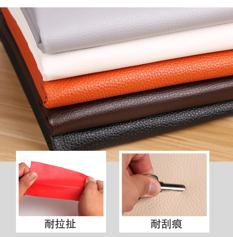 Soft PU Leather Fabric 54 x 78, 1.2mm Thick Faux Leather Sheets Synthetic  PU Leather Material for DIY Crafts, Upholstery, Sewing (Black)