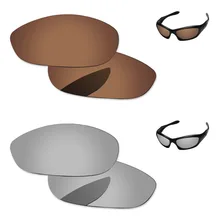 Хромированные серебряные и медные коричневые 2 пары Поляризованные Сменные линзы для монстров очки для собак рамка UVA и UVB Защита