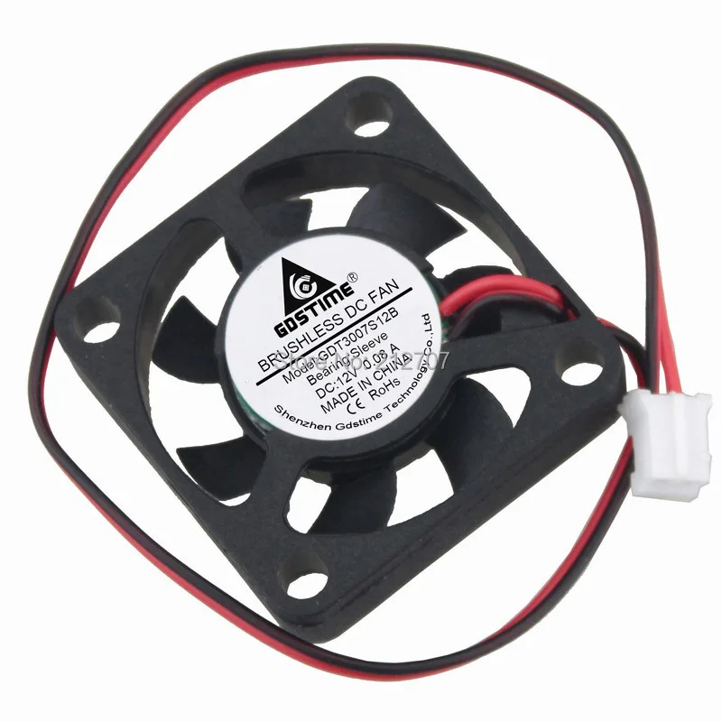 

2pcs/set GDT 12V 2P 3CM Brushless cooling fan 30mm x 7mm cooler 3007