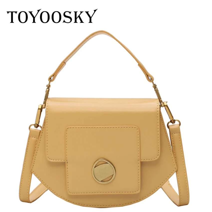 

TOYOOSKY Saddle Famous Brand Luxury Handbags Women Bags Designer PU Leather High Quality Shoulder Bag Small Chain Bag Sac