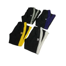 Спортивные штаны с вышивкой в виде бабочек AWGE X NEEDLES, мужские винтажные штаны с разноцветной лентой, хлопковые брюки с пряжкой