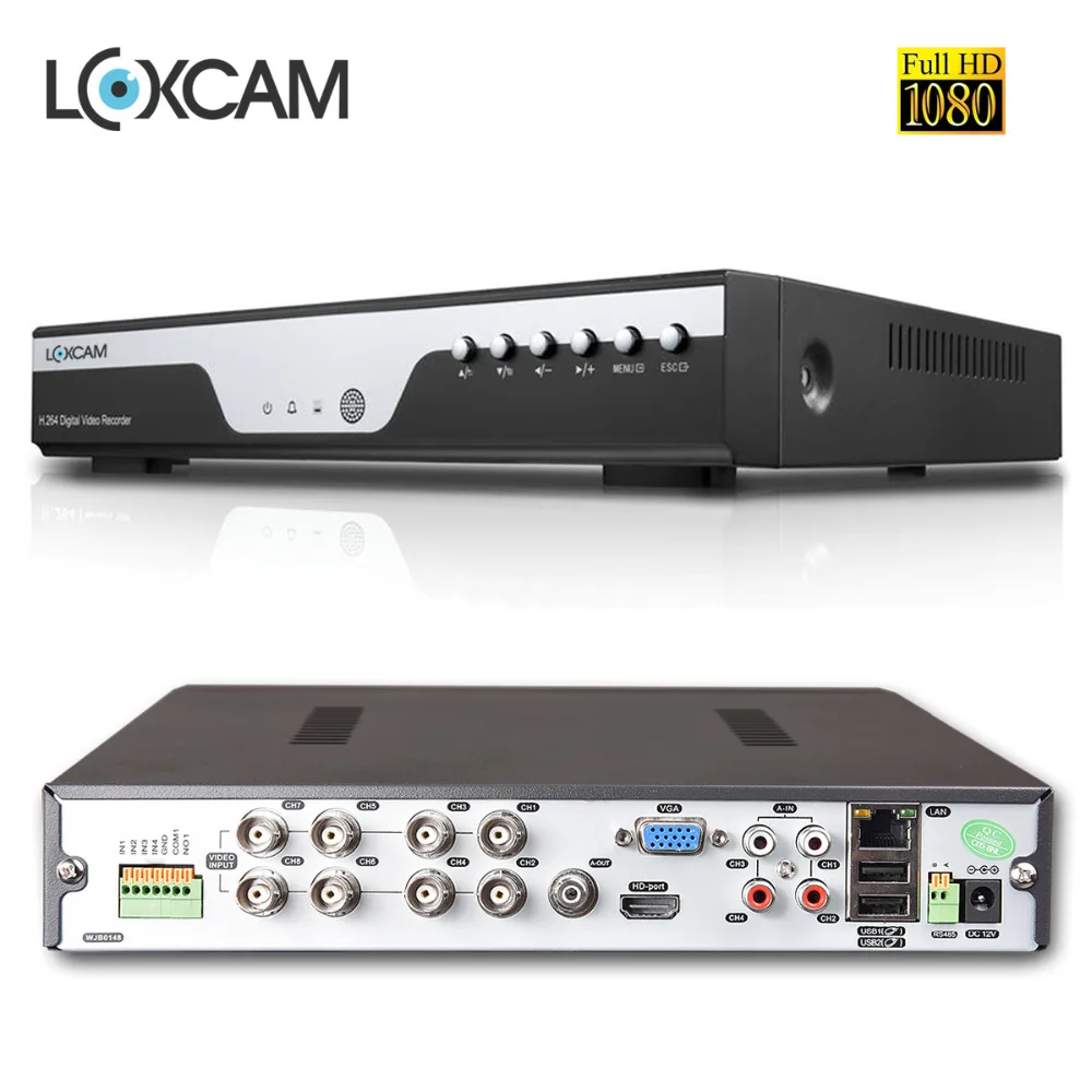 LOXCAM 8CH Full AHD-H 1080P Сеть AHD DVR 8ch 2MP NVR onvif 8ch h.264 1080P cctv автономное записывающее устройство DVR usb 3g Wifi сигнализация DVR