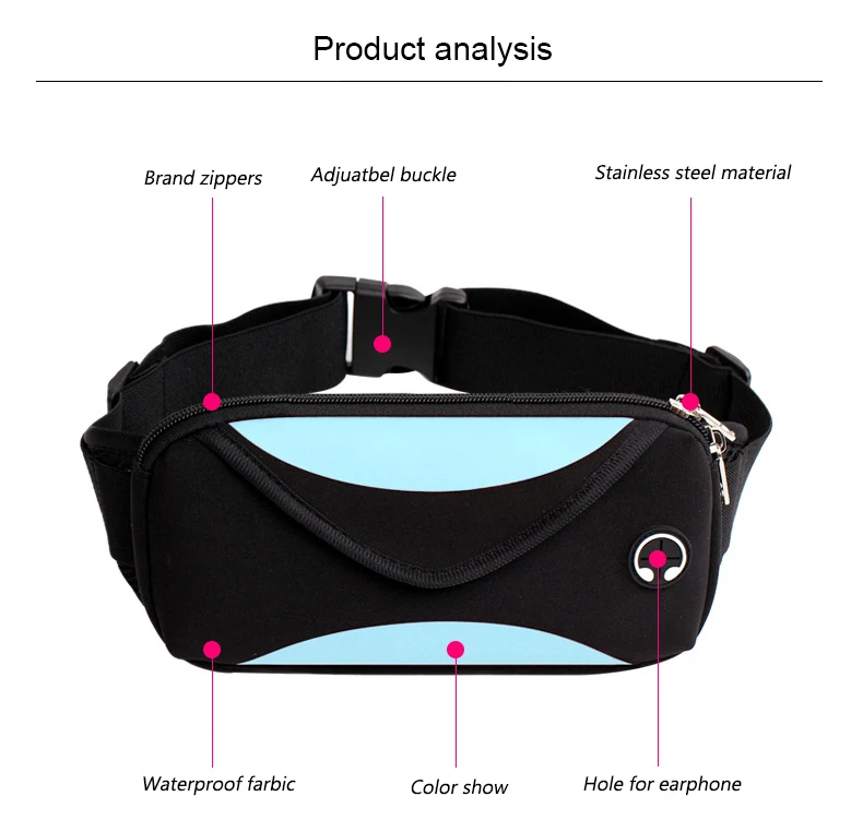 WANAYOU Спортивная поясная сумка для бега, мужская женская уличная спортивная Беговая поясная сумка, поясная сумка для спортзала, фитнеса, бега для мобильного телефона