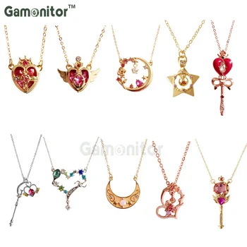 10 styles Japanese Cartoon Comics Series Sailor Moon Pendant Necklace For Cosplay Women Girls Gifts
