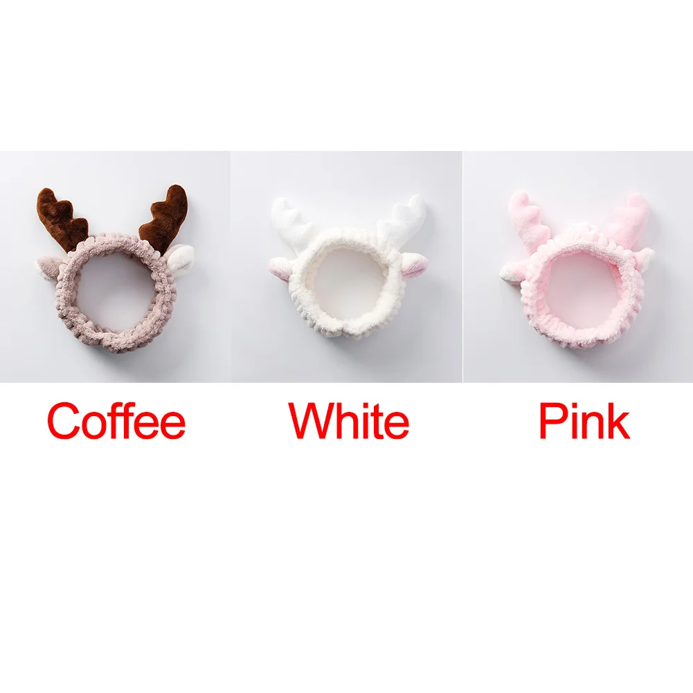 Wash Face Cute Hair Clasp Elk Antler Elastic Mask Tool Casual Make Up Bath Lovely Headwrap For Shower Makeup Headband