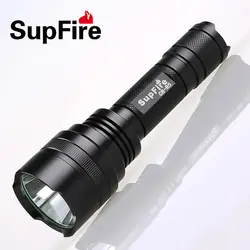 SupFire C8 CREE XPE 10 Вт LED 900lm тактический фонарь светодиодный фонарик с длинными диапазон и прожектор эффект для по 18650 Батарея