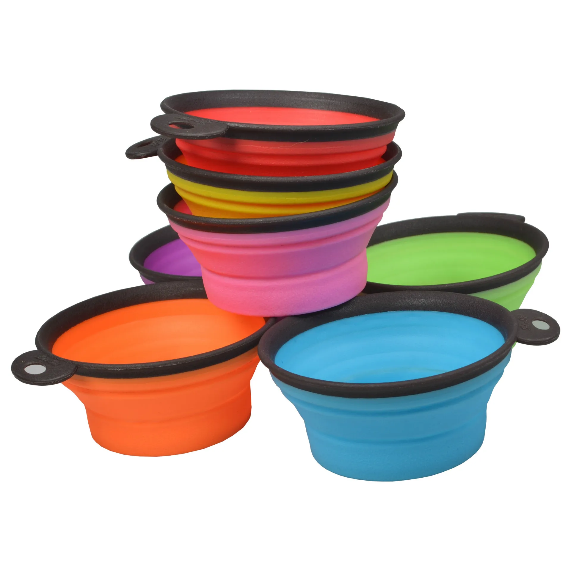 

New Cute Pet Dog Cat Silicone Collapsible Travel Bowl Dish Feeding Water Feeder 7 Colors