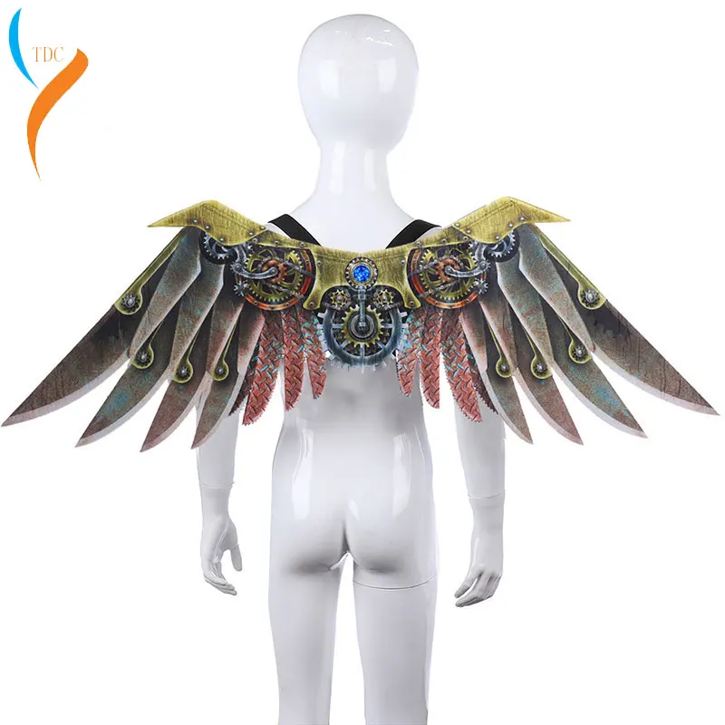 

2019 New Burning Man Carnival Party Unique Adult Decoration Steam Punk Wings Costume Steampunk Accessories anime cosplay