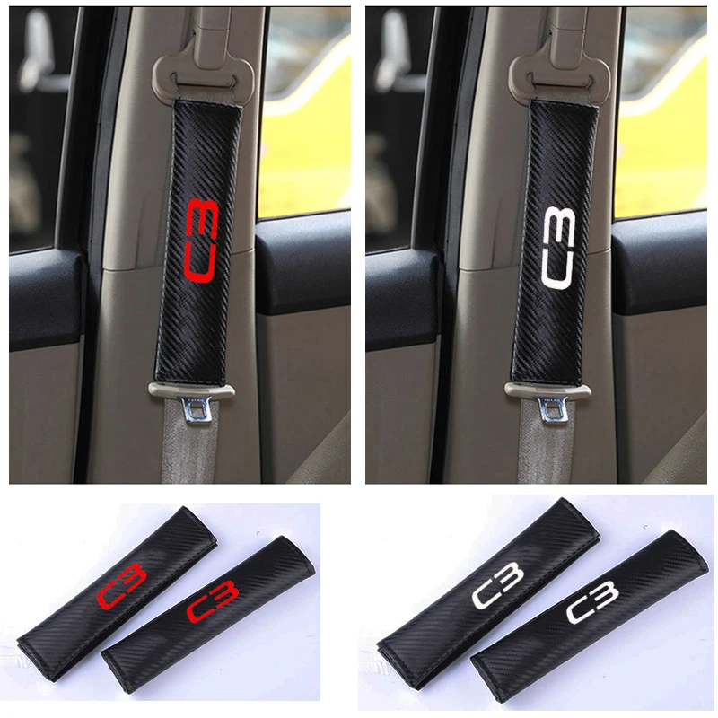 

PU Fashion Car Seat Belt Cover Car Seat belt shoulder Pads For Citroen C3