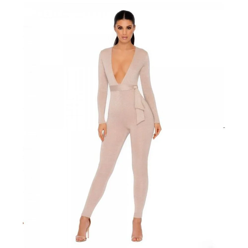 

2019 summer three-color deep v silk yoga set cloth straps jumpsuit casual workout one piece yoga suit yoga outfits sports wear