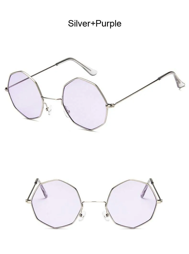 Модные унисекс полигоновые Солнцезащитные очки женские классические морские градиентные оттенки брендовые дизайнерские солнцезащитные очки женские маленькие квадратные зеркальные очки из сплава