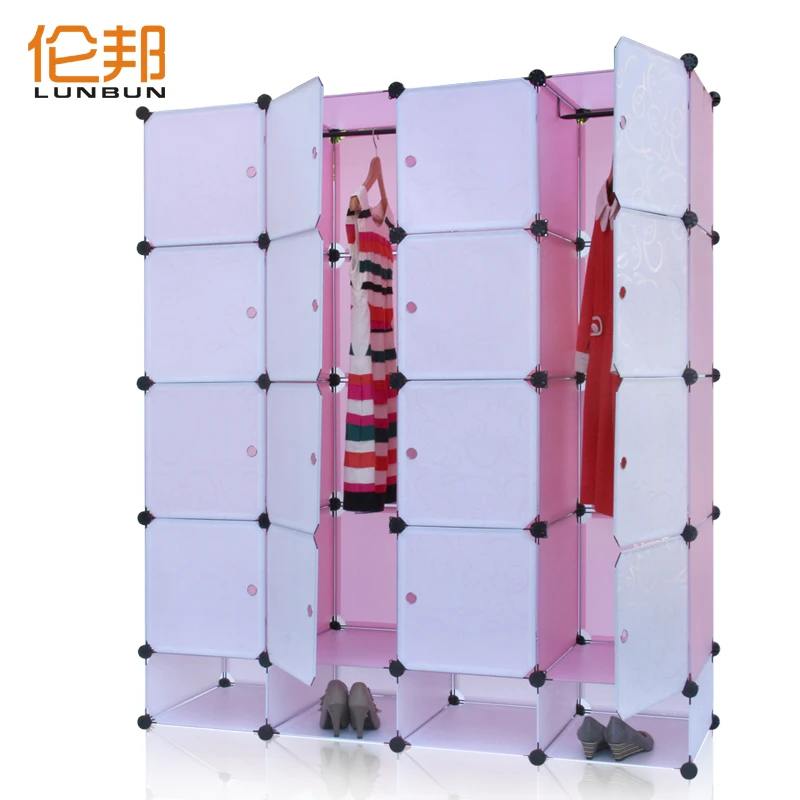 

Simple wardrobe combination folding steelframe wardrobe storage cabinet 402