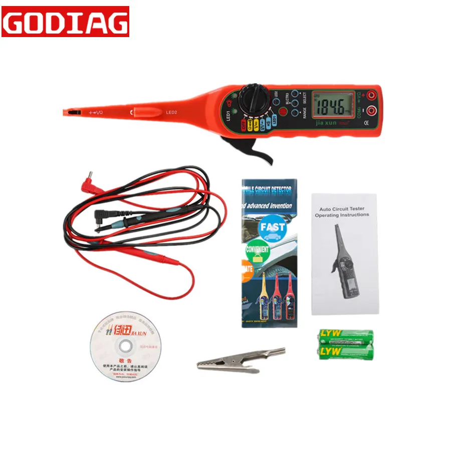 

Line Electricity Detector and Lighting 3 in 1 Auto Repair Tool(Red) Auto Car Circuit Teste