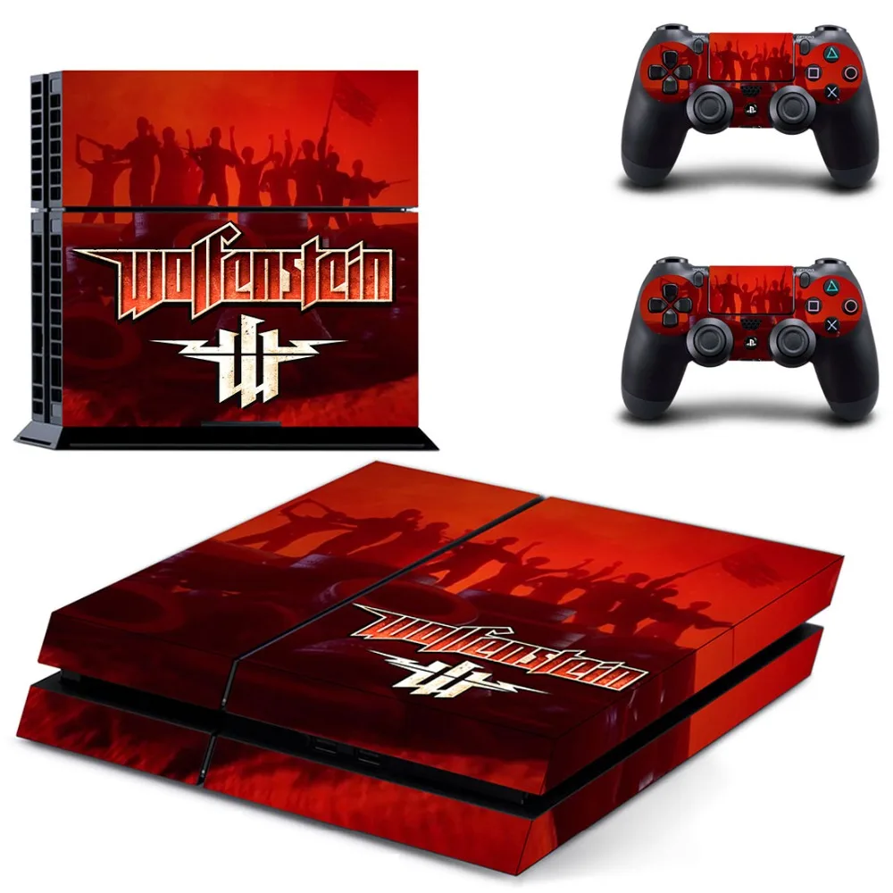 Wolfenstein PS4 Наклейка Виниловая наклейка для Sony Playstation 4 консоль и 2 контроллера