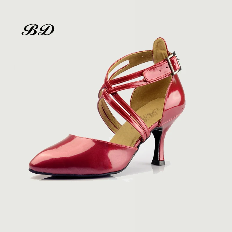 Women Modern Shoes Lady Latin Dance Shoes Ballroom Shoe Modern Soft Cowhide Sole Wearable Heel 4.5 cm BD 110 JAZZ  Heel 7.5 cm