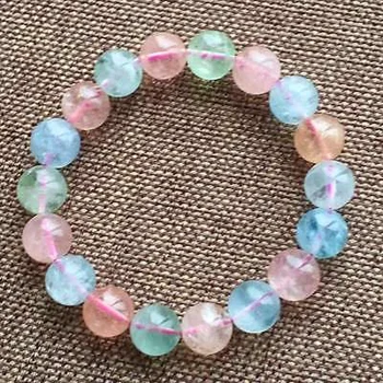 

Genuine Natural Colorful Morganite Gemstone Round Beads Nice Bracelet 12mm Healing Charming Stone AAAAA