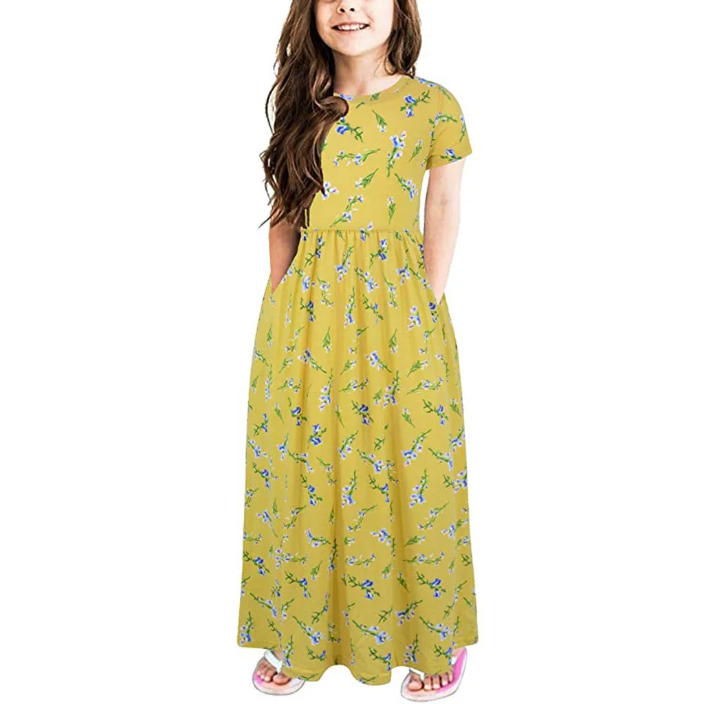 

Huang Neeky W#4 2019 NEW Fashion Casual Cute Toddler Baby Girl Kid Flower Print Princess Party Dress Outfits Clothes Summer Hot