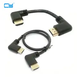 HDMI 2,0 4 К 3D двойной 90 градусов влево Угловой HDMI Male налево Угловой HDMI Мужской HDTV кабель для DVD PS3 ПК 15 см/50 см/100 см 3FT