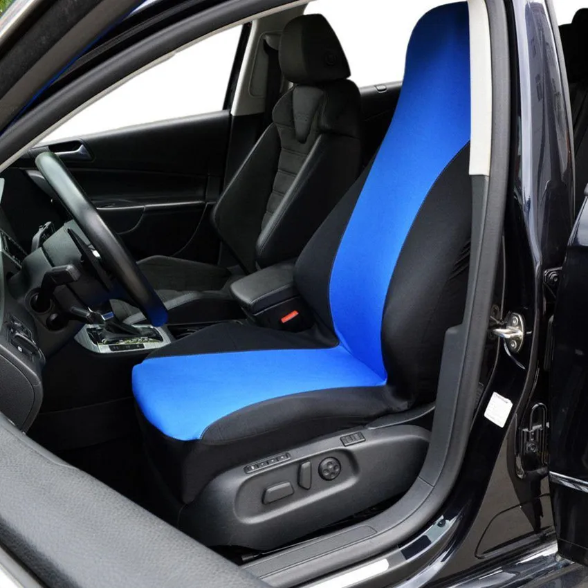 Автомобильные чехлы из полиэстера для гоночных автомобилей, универсальные чехлы для передних и задних сидений, чехлы для сидений автомобиля, аксессуары для интерьера - Название цвета: 1pcs blue