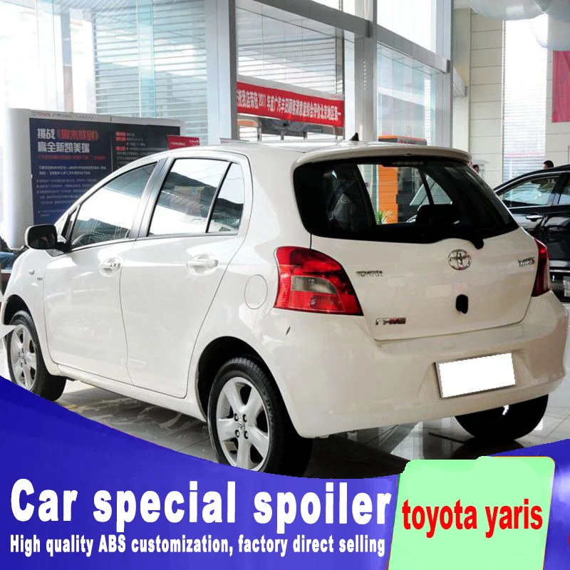 Для toyota Yaris спойлер 2008 2009 2010 2011 2012 2013 год высокое качество АБС праймер задний Багажник крыло задний спойлер