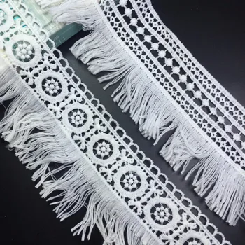 

New Wholesale 14yards/lot tassel fancy lace Trims Embroidered Lace DIY Ribbon Garment Accessories For Sewing DecorationYA52